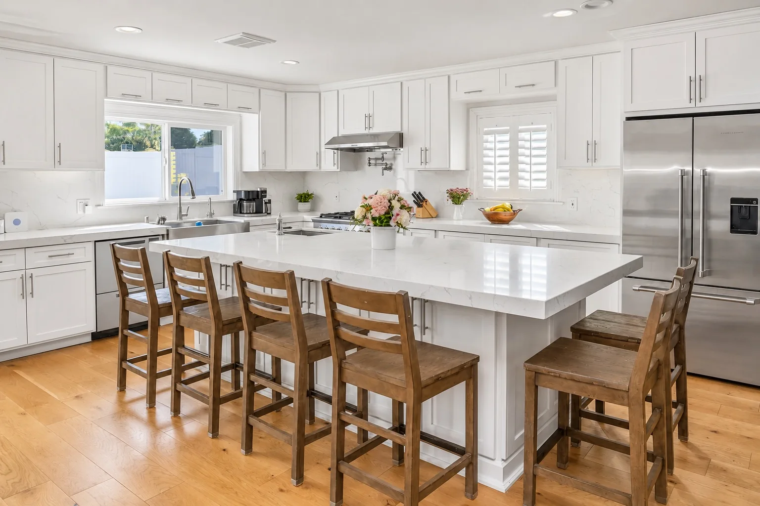 Completed kitchen remodel in natural light
